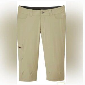 NWT Outdoor Research Women's 4 Ferrosi Capris Khaki 269194 Hiking SPF 50